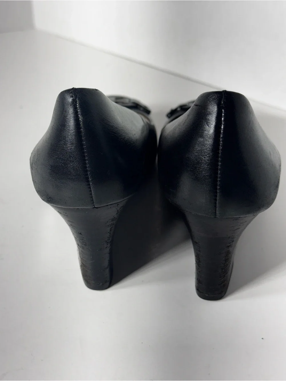 Tory Burch Miller Wedges Black Womens Size 7